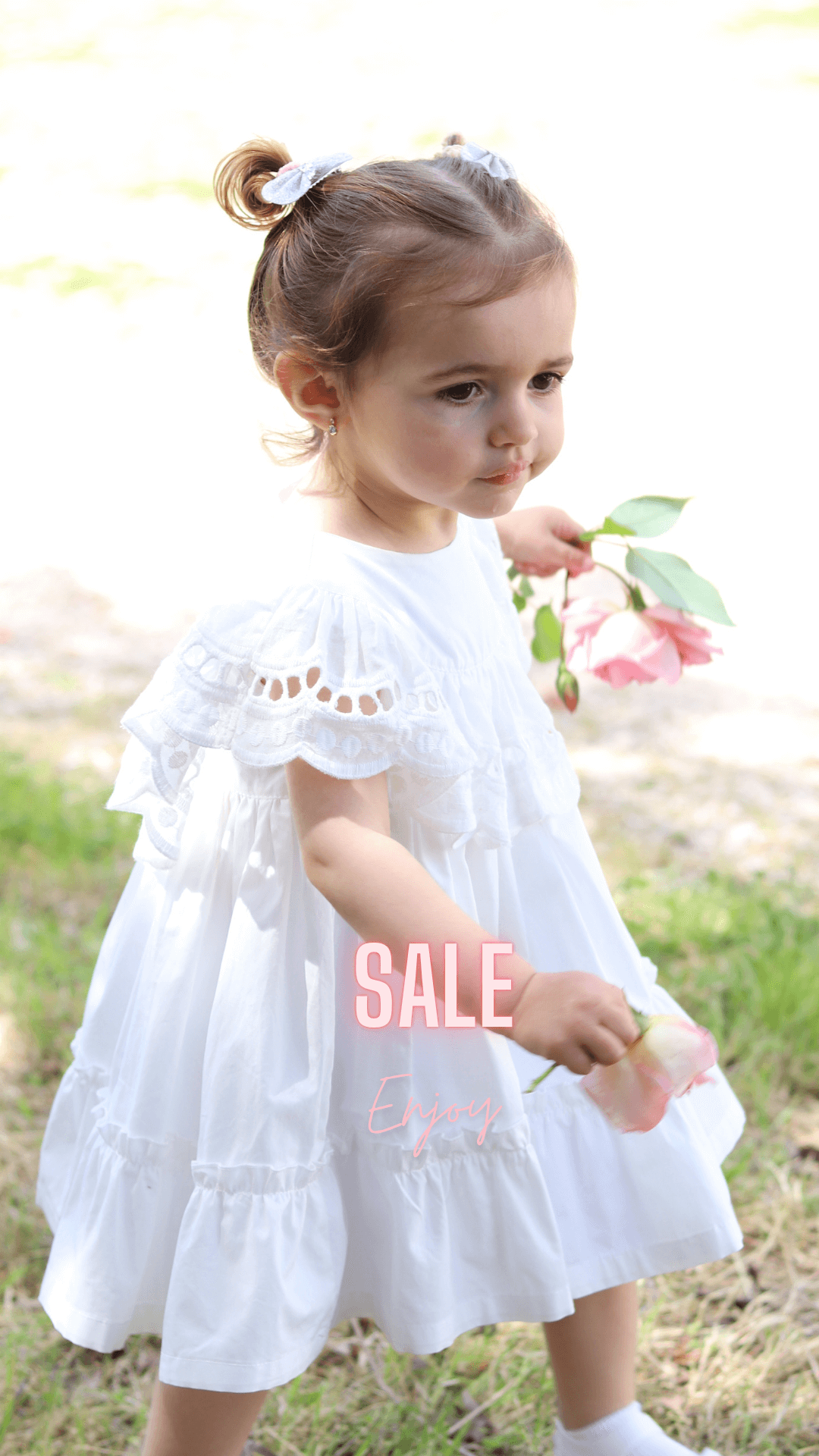 ポルトガル発! Phi Clothing ★White ポプリン ドレス★2-10Y ポルトガル発! Phi Clothing ☆White ポプリン ドレス☆2-10Y