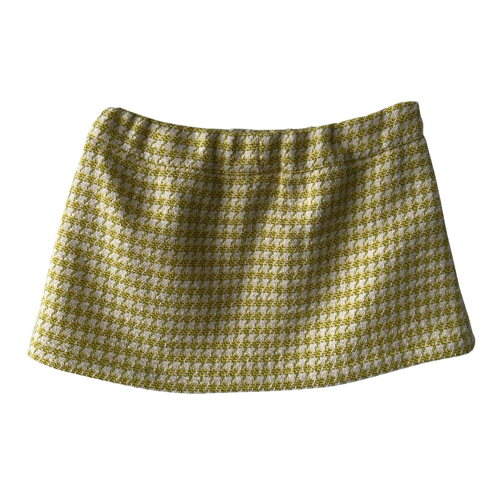 Green pied de poule skirt