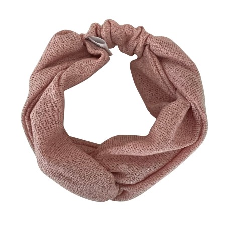 Turbante em malha rosa