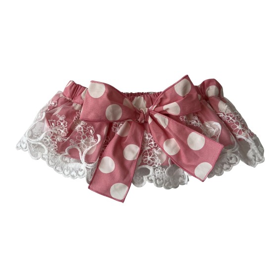 Bloomer rose à pois avec volant en tule Bloomer rose à pois avec volant en tule