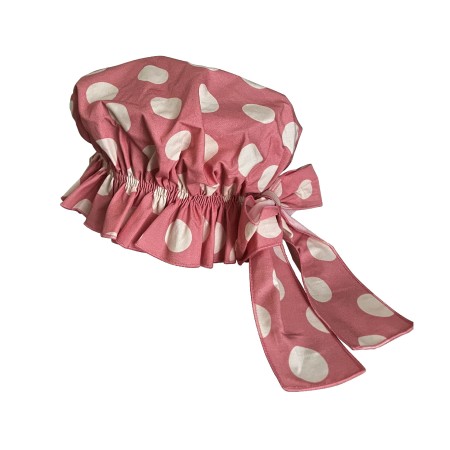 Touca rosa com bolas