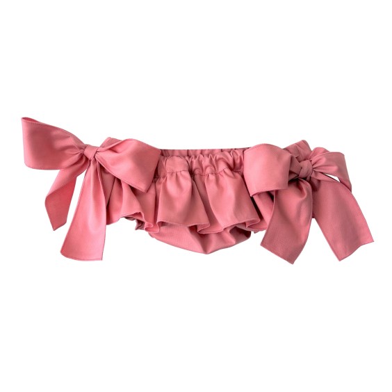 Tapa fraldas rosa com dois laços Tapa fraldas rosa com dois laços