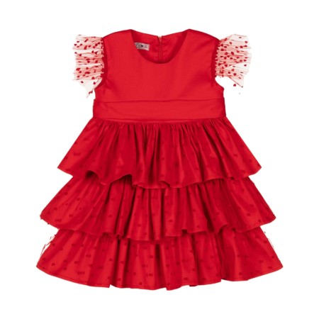 Red tule with hearts and piquett dress
