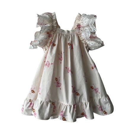 Ivory with ballerinas dress with tule