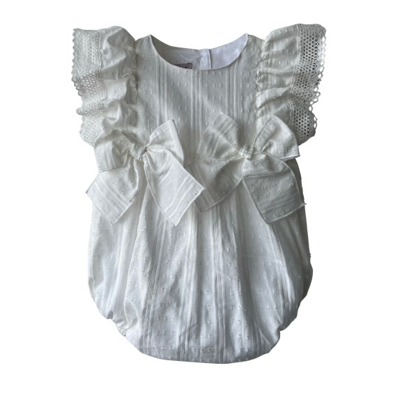 Ivory with silver romper Ivory with silver romper