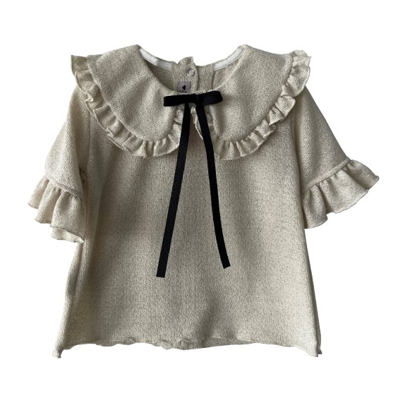 Ivory jersey collar blouse Ivory jersey collar blouse