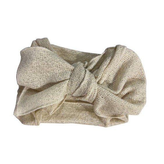 Ivory jersey hairband