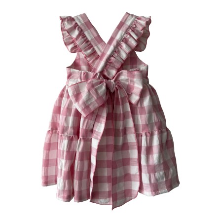 Vestido com alças xadrez rosa Vestido com alças xadrez rosa