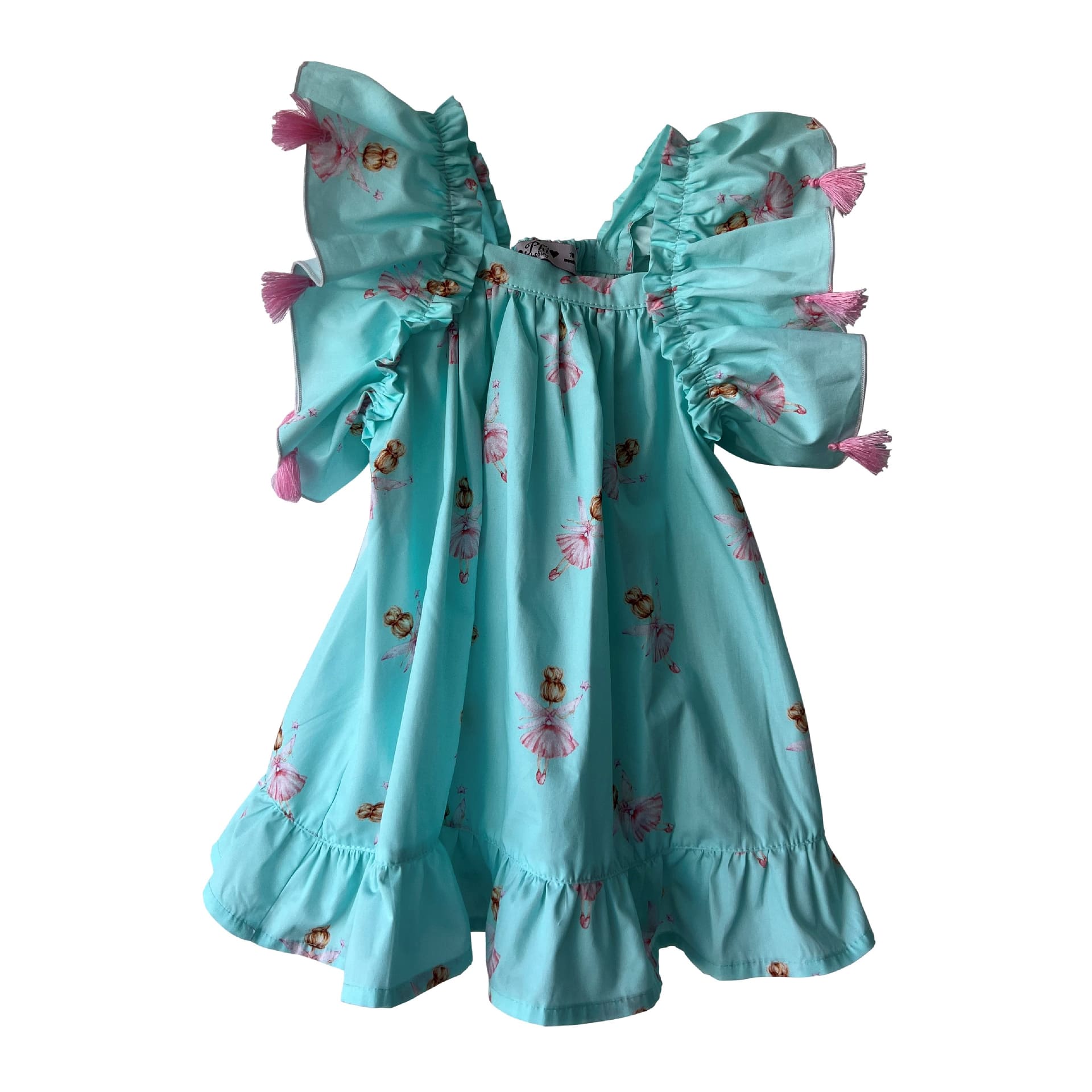 Robe bleue à ballerines