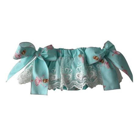 Blue with ballerinas tule bloomer