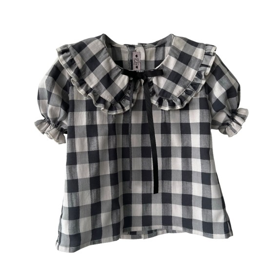 Black and white check blouse Black and white check blouse