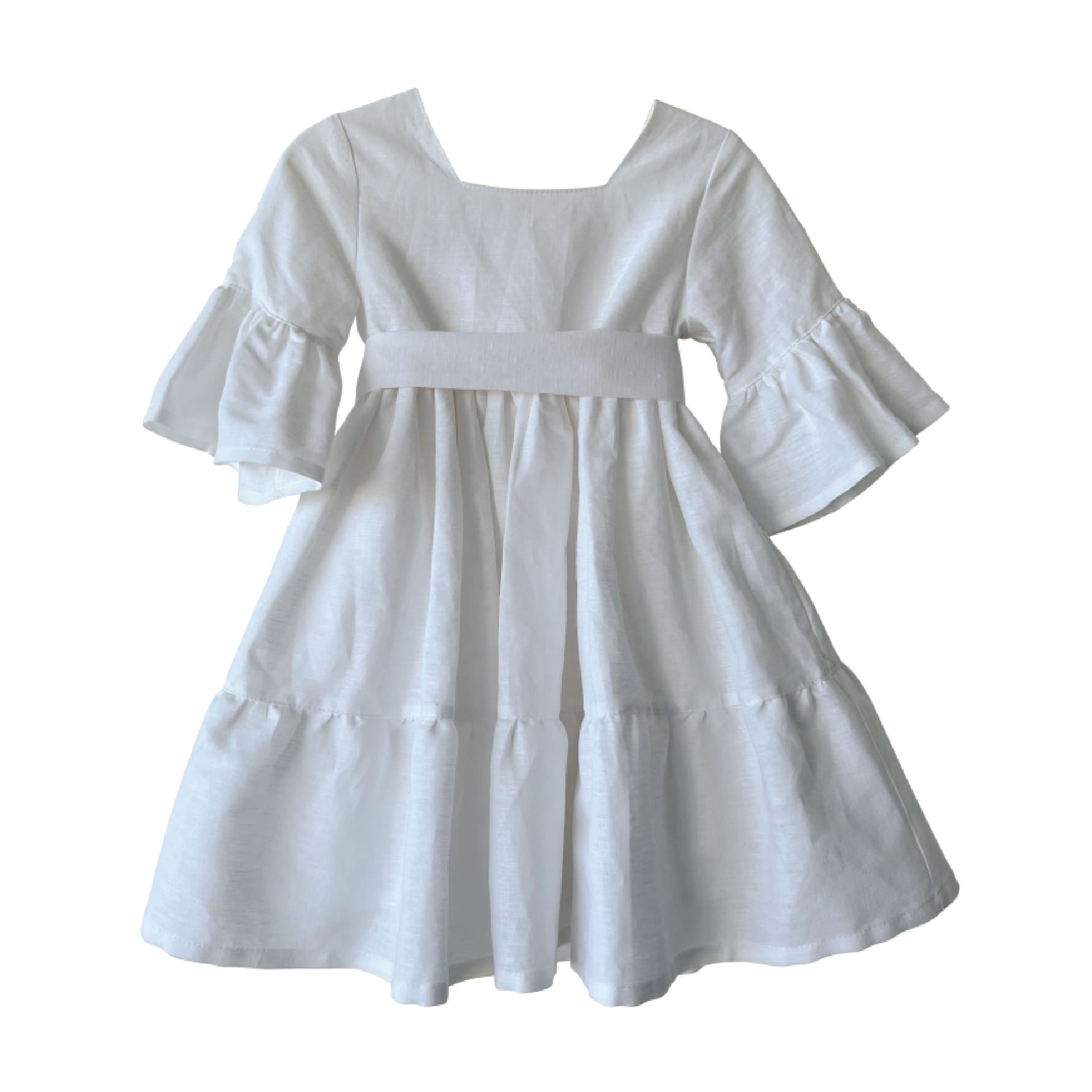 White linen dress