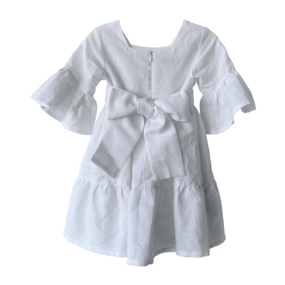 White linen dress