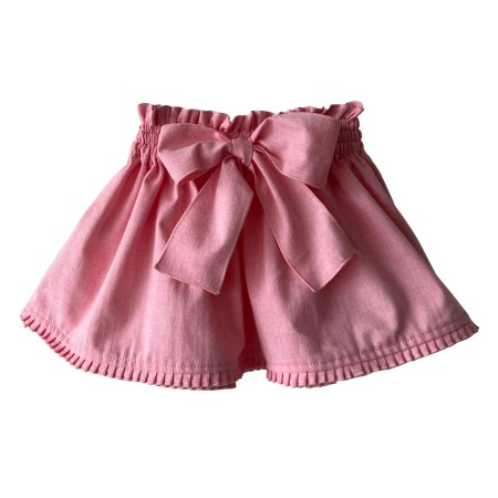 Pink chambray skirt