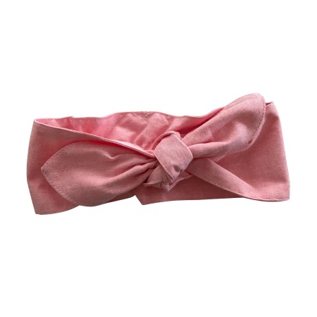 Pink chambray hairband
