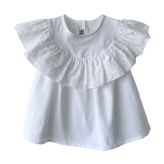 White oxford frill blouse White oxford frill blouse