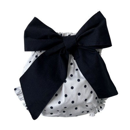 Ivory with navy dots knickers