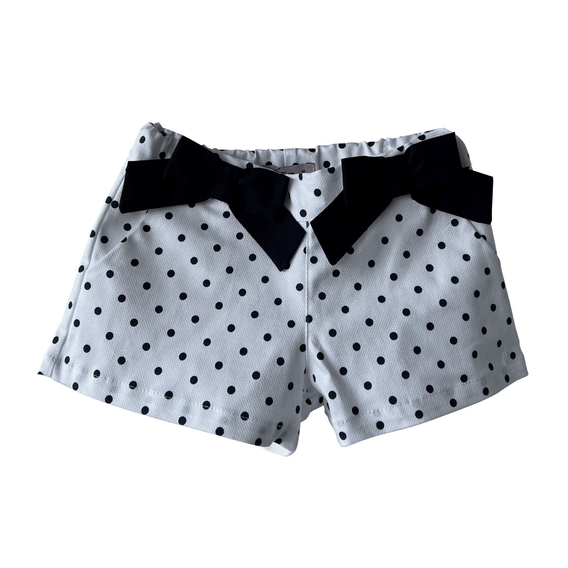 Ivory with navy dots shorts