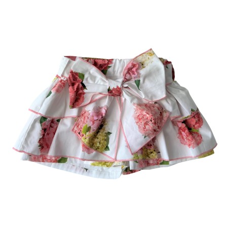 Pink hydrangeas frill skirt