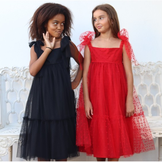Vestido tule vermelho