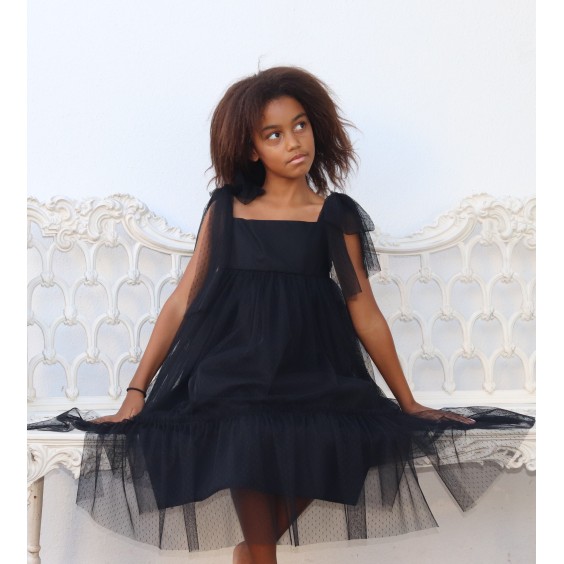 Black tule dress