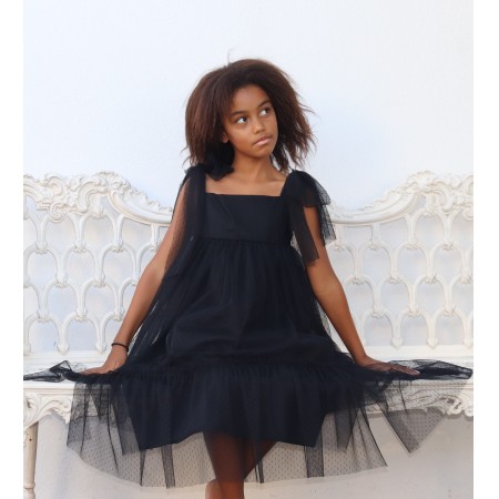 Black tule dress