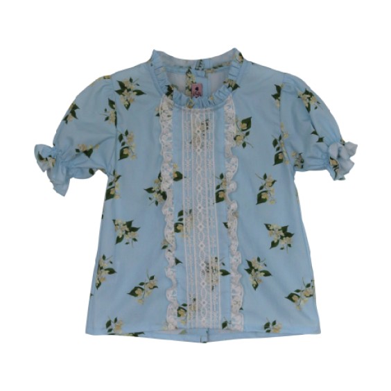Blouse � jasmin avec dentelle