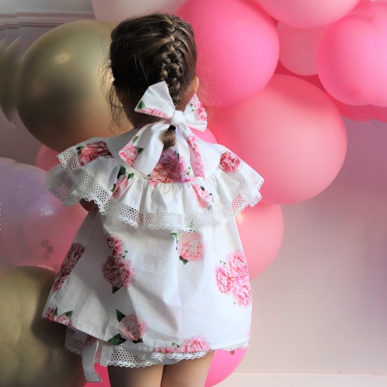 Peony frill blouse