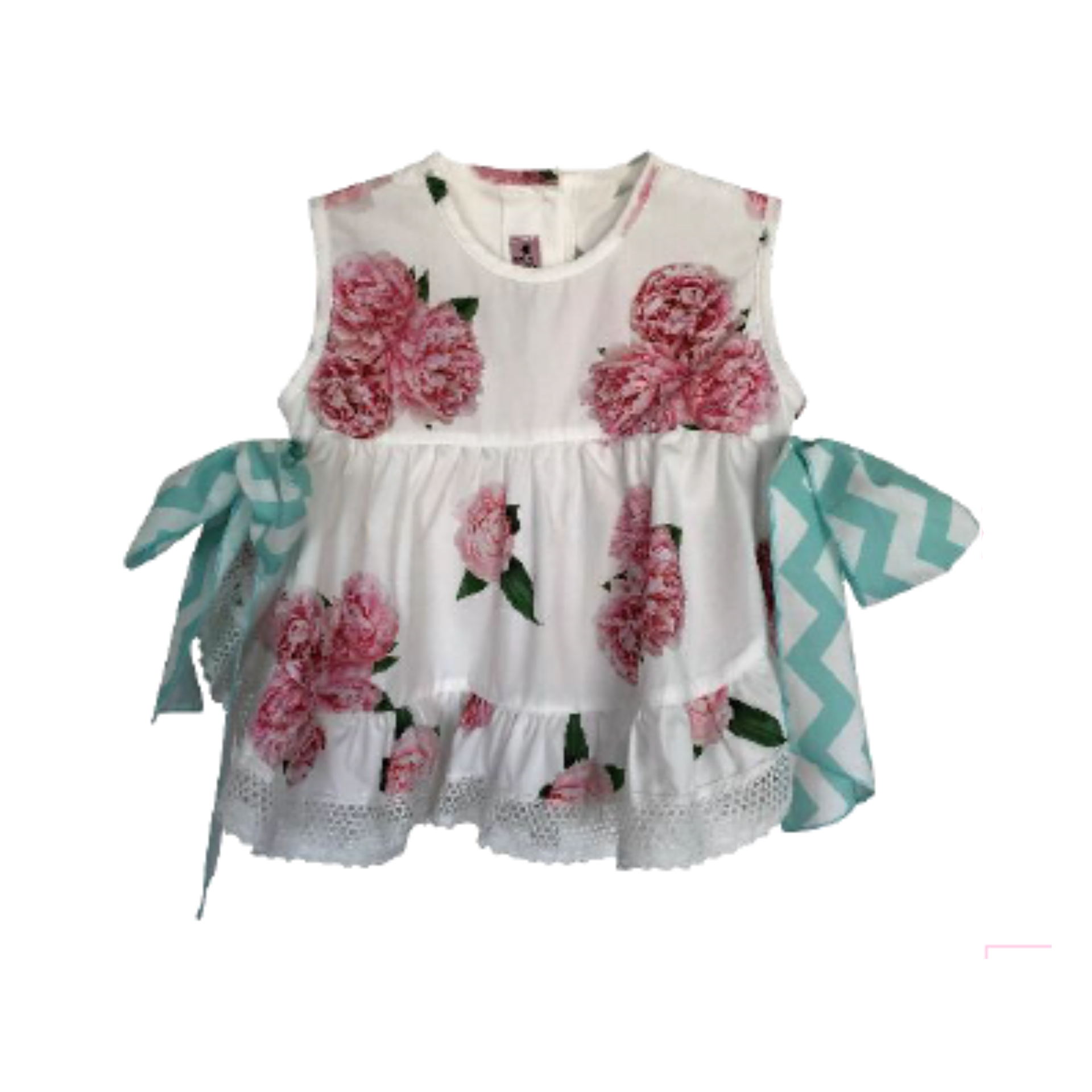 Peony 2 bows tunic