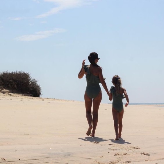 Maillot de bain une paule vert