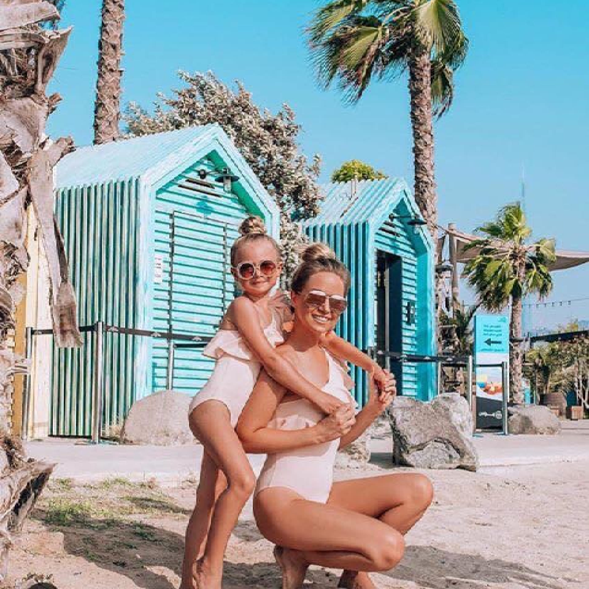 Nude one shoulder swimsuit - girl