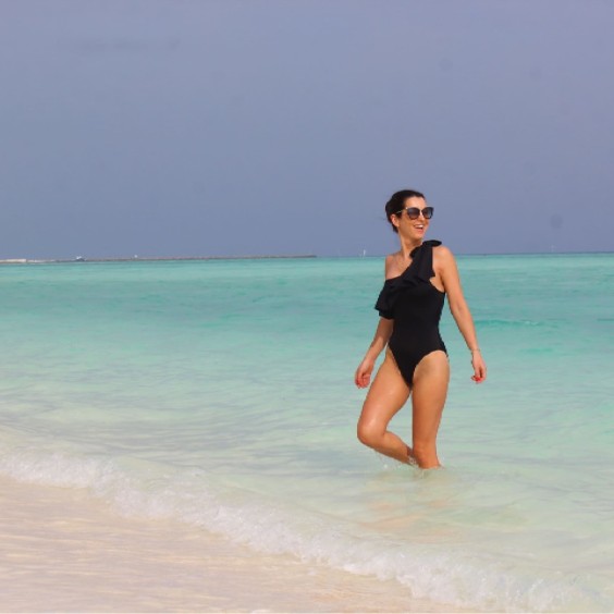 Maillot de bain une paule noir - femme