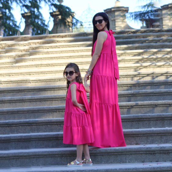 Pink long dress