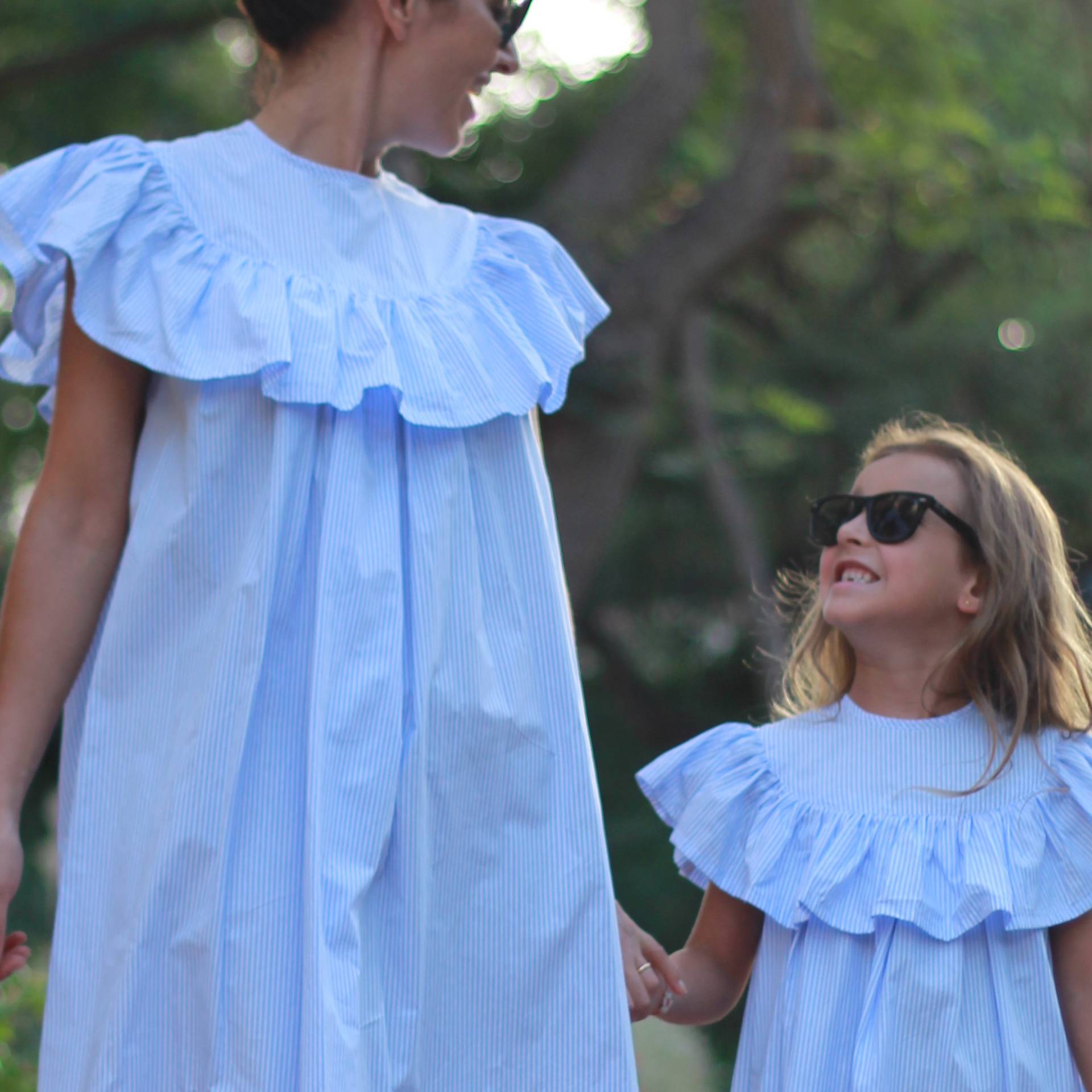 Blue stripes dress - woman