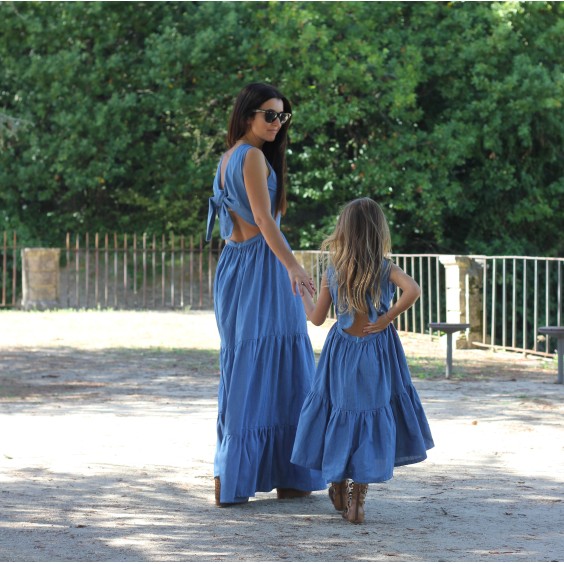 Robe logue en denim