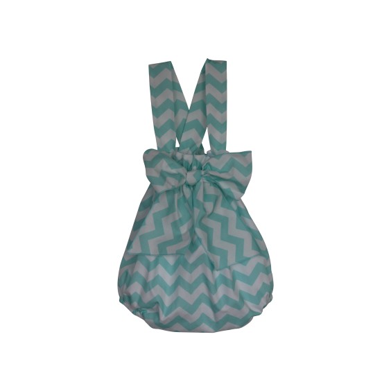 Mint chevron romper