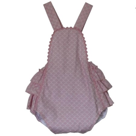 Pink waves 3 frill romper Pink waves 3 frill romper