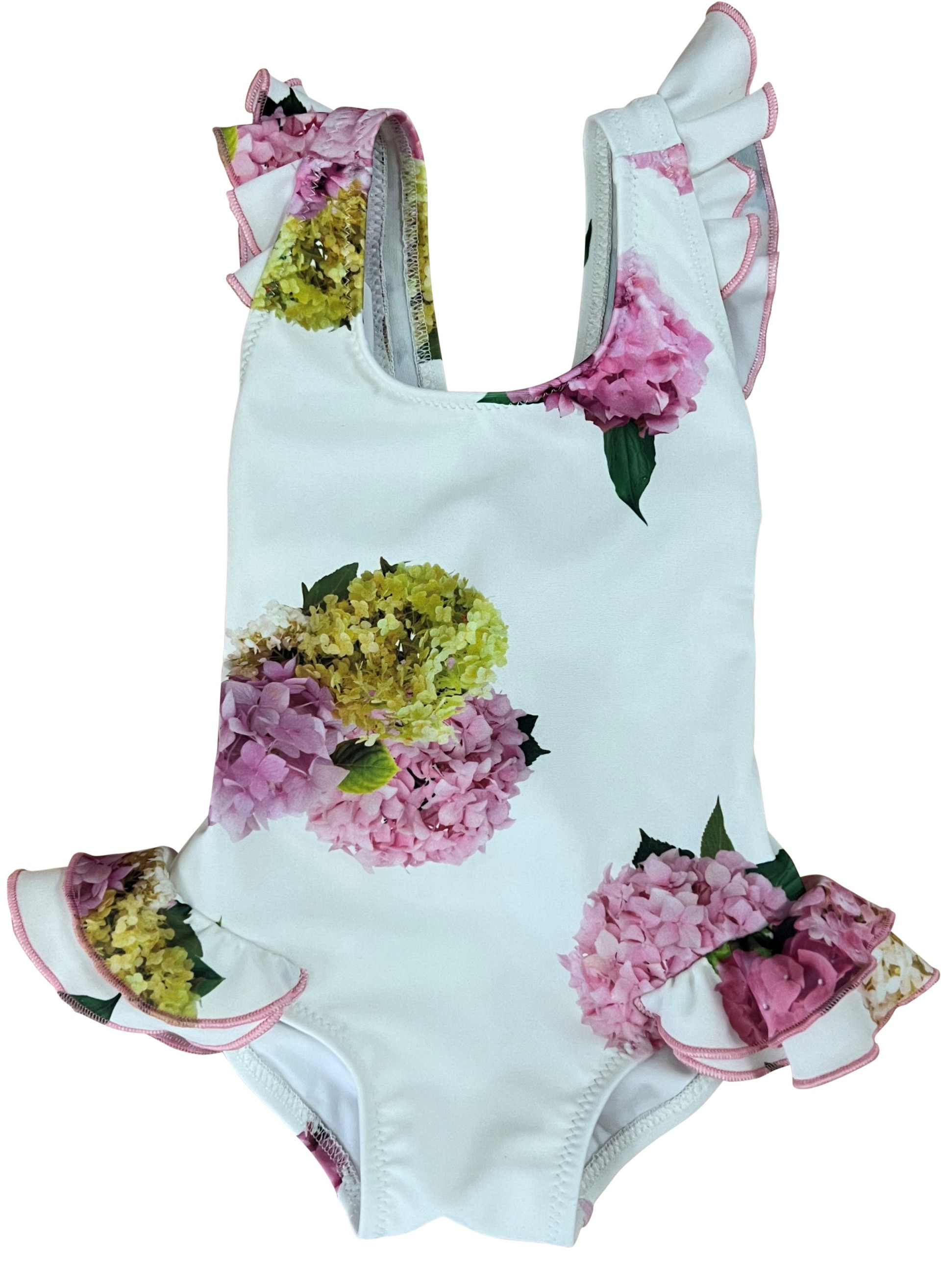 Pink hydrangeas swimsuit