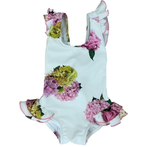 Pink hydrangeas swimsuit