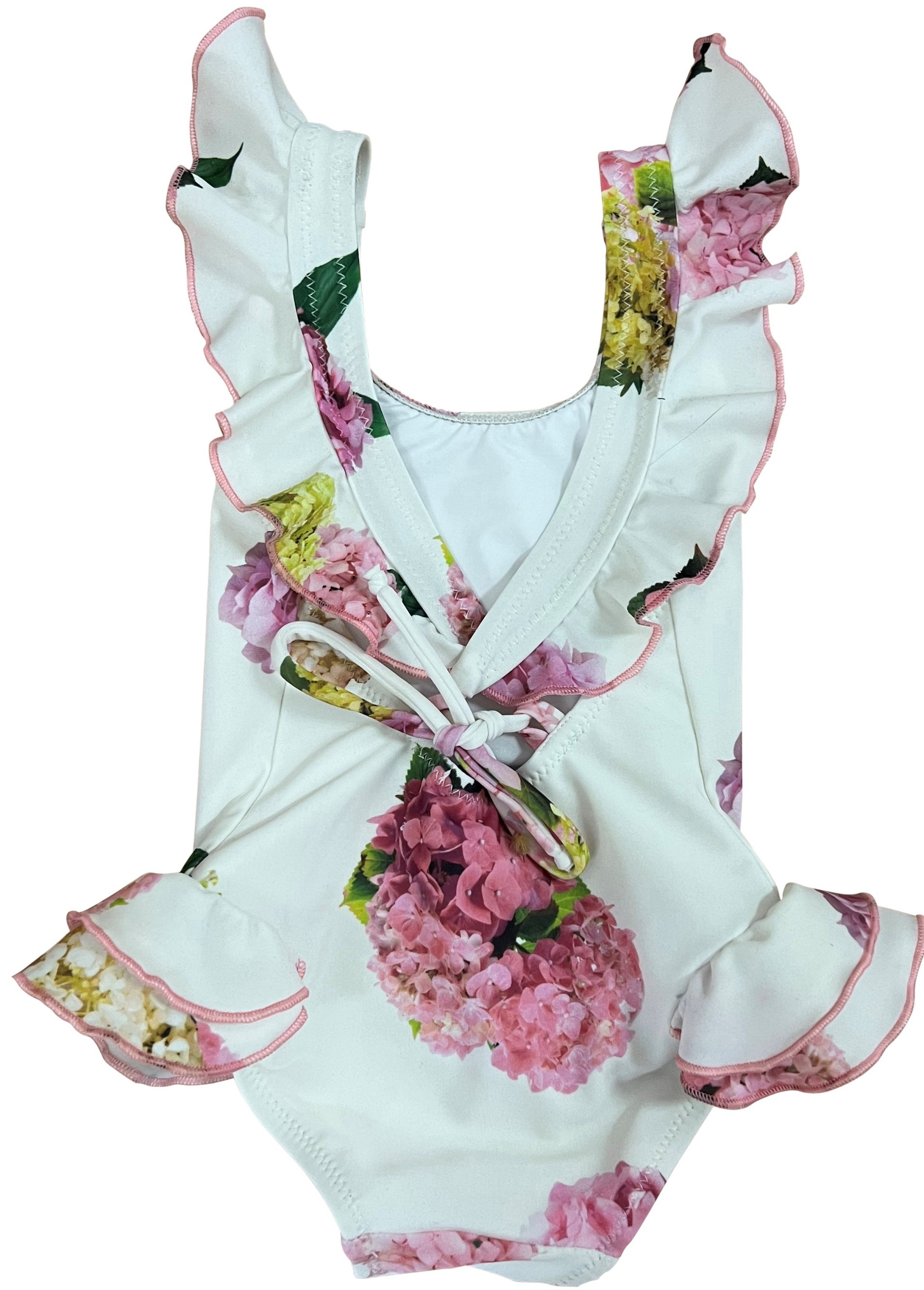 Pink hydrangeas swimsuit