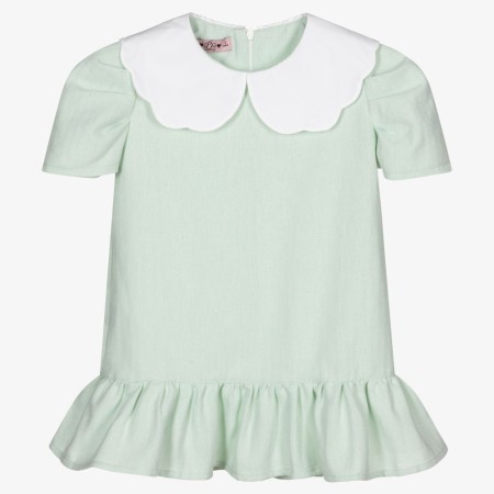 Green frill dress