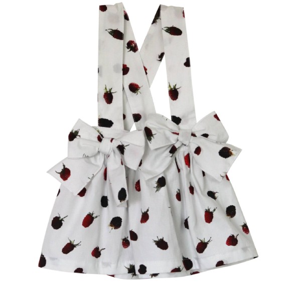 Raspberry skirt with braces Raspberry skirt with braces