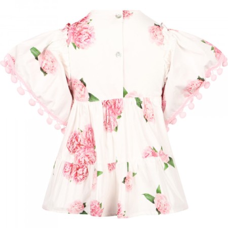 Túnique pivoines avec pompon Túnique pivoines avec pompon