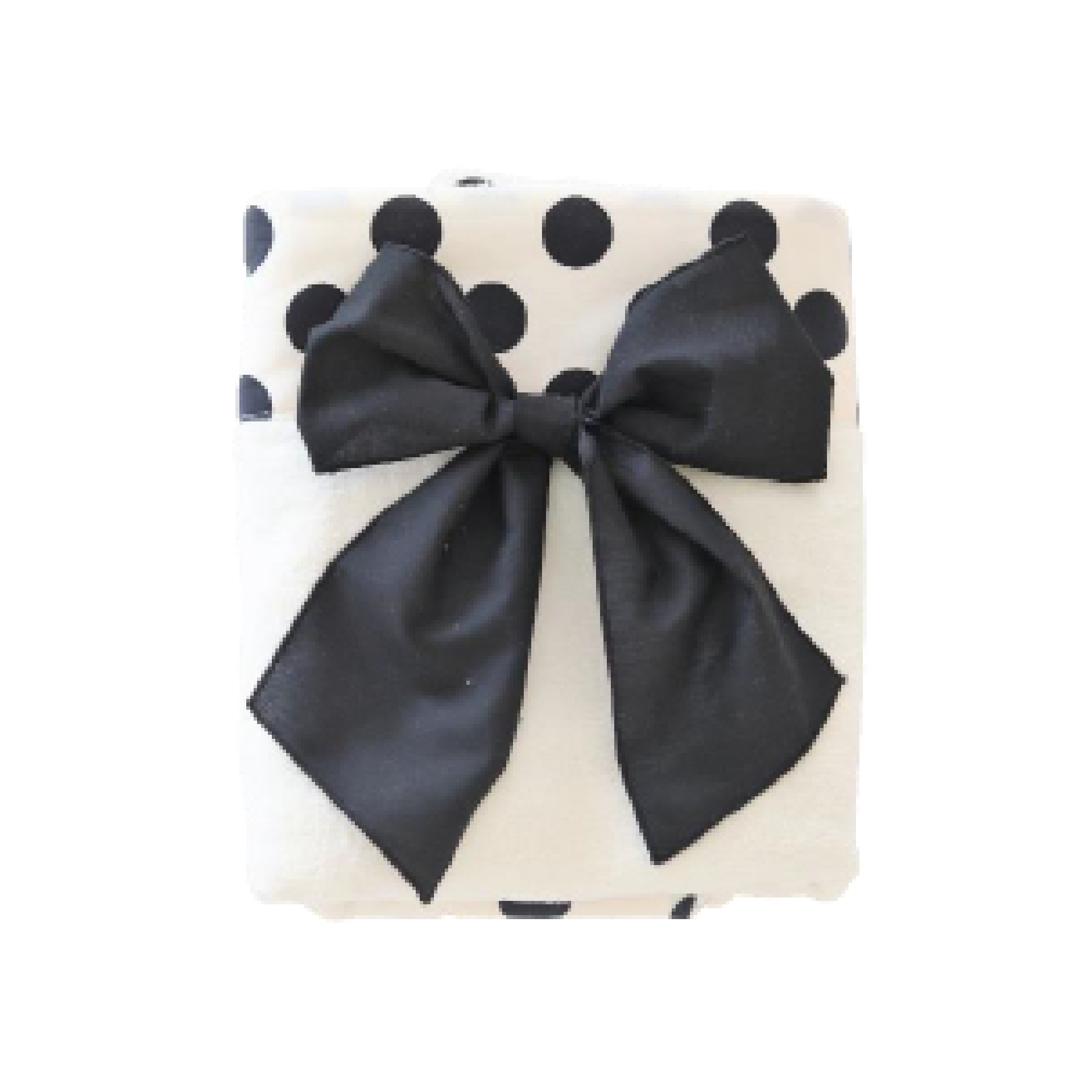 Ivory with black dots beach towel