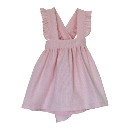 Pink pinafore dress