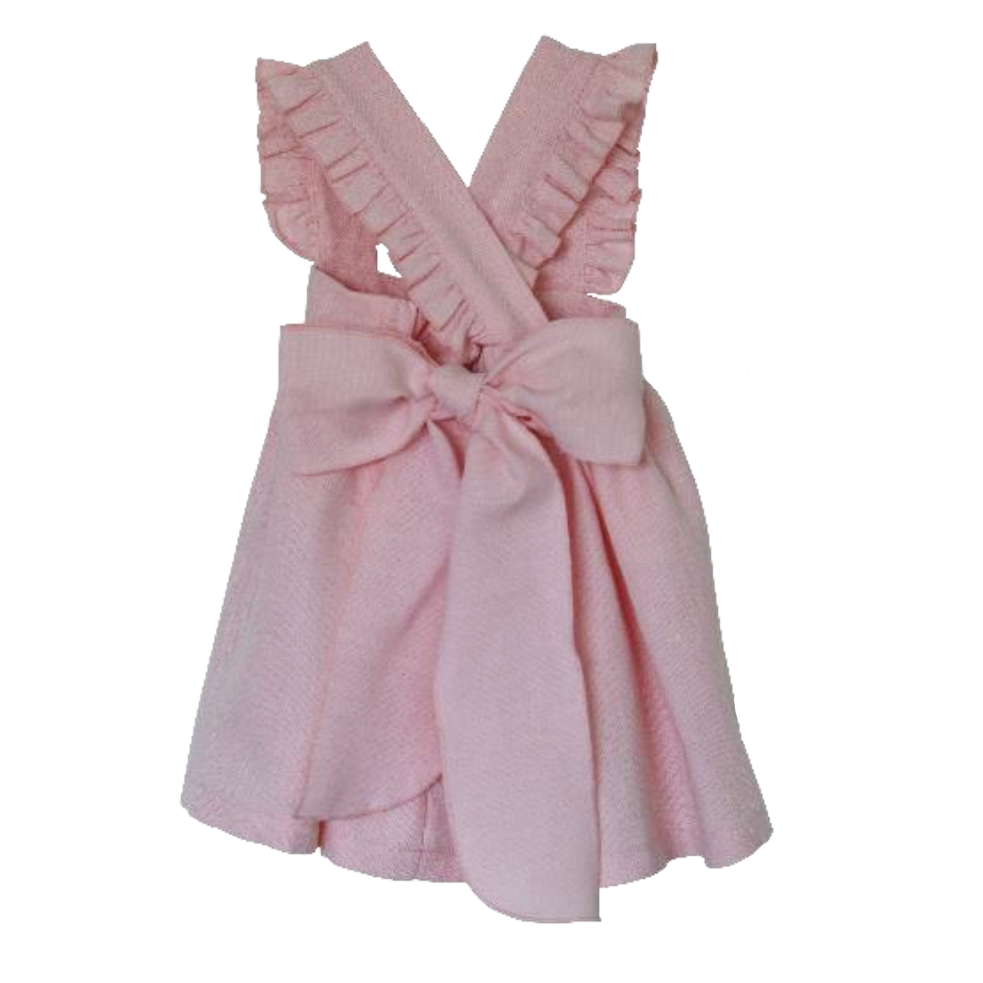 Pink pinafore dress