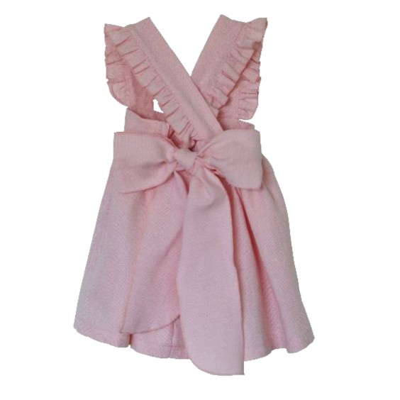 Pink pinafore dress