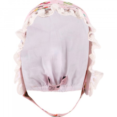 Pink with flowers bonnet