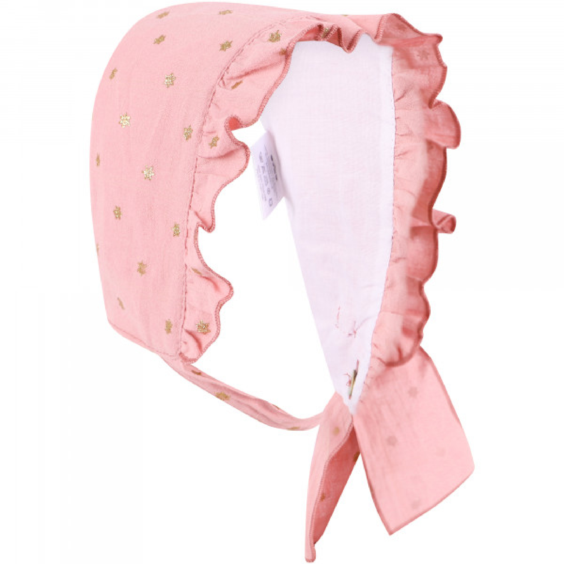 Pink and gold bonnet