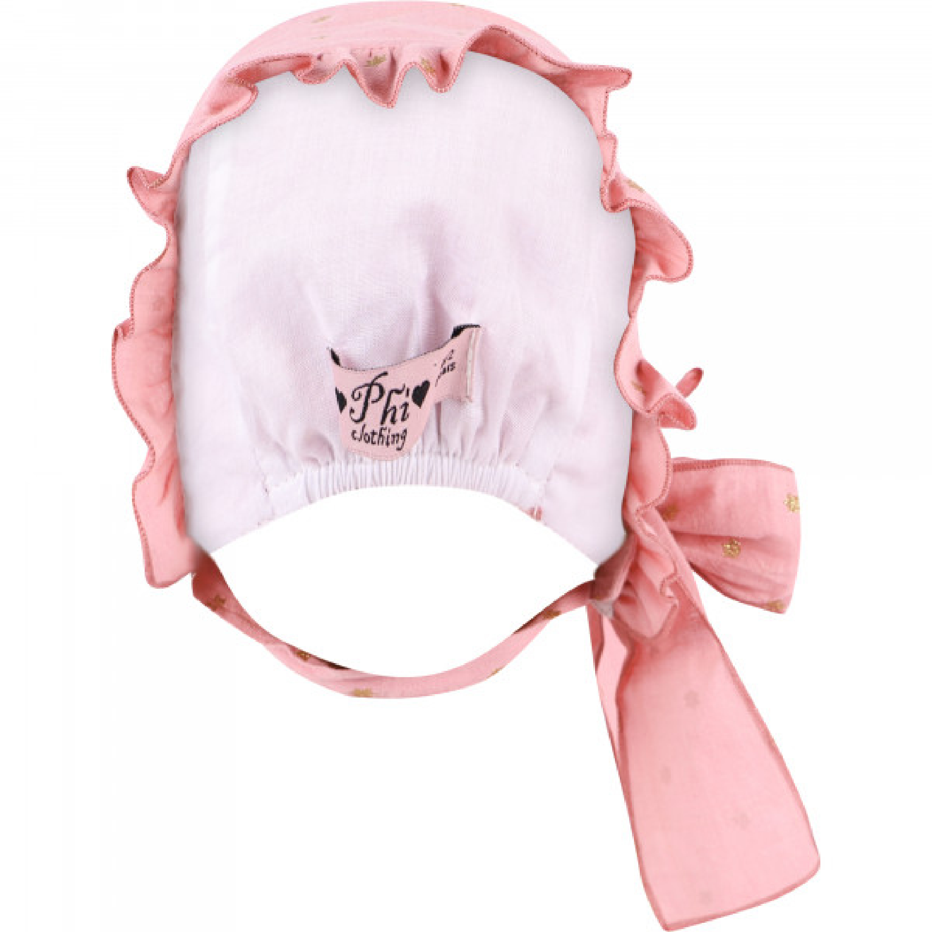 Pink and gold bonnet